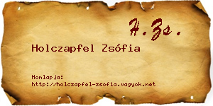 Holczapfel Zsófia névjegykártya